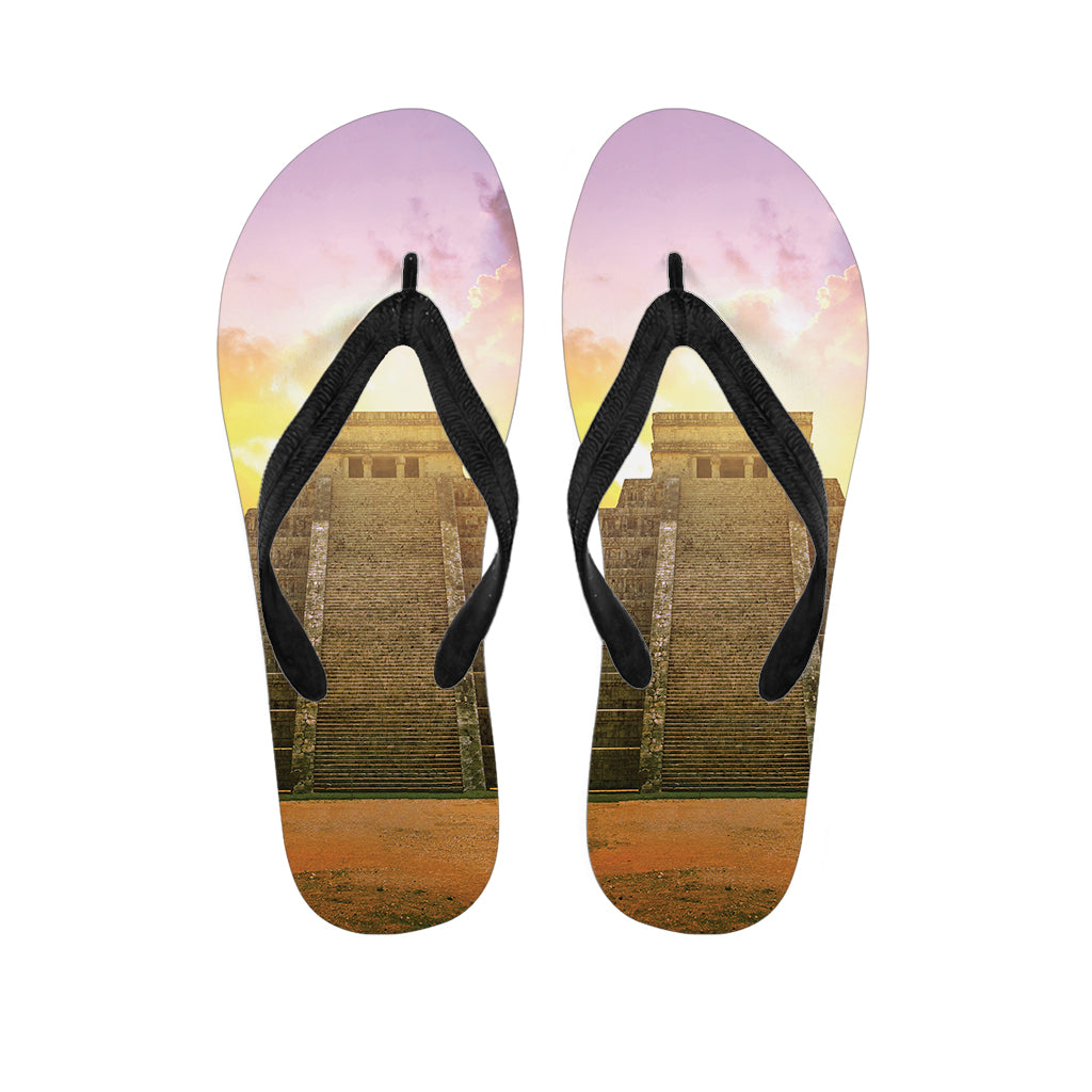 Mayan Civilization Print Flip Flops