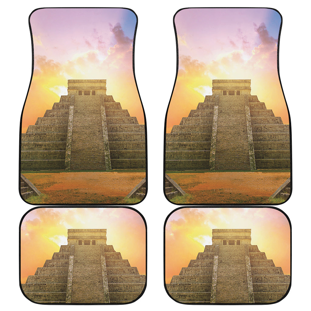 Mayan Civilization Print Front and Back Car Floor Mats