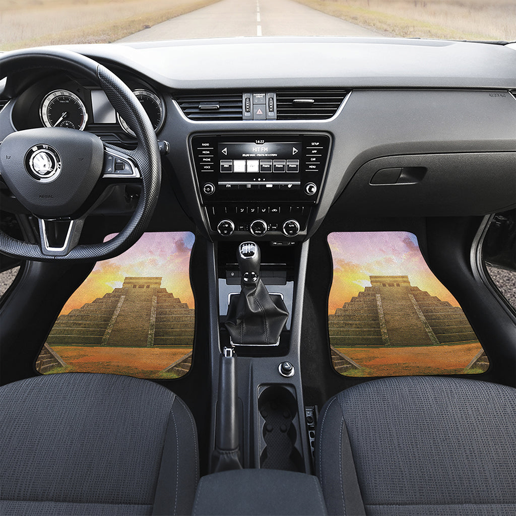 Mayan Civilization Print Front and Back Car Floor Mats