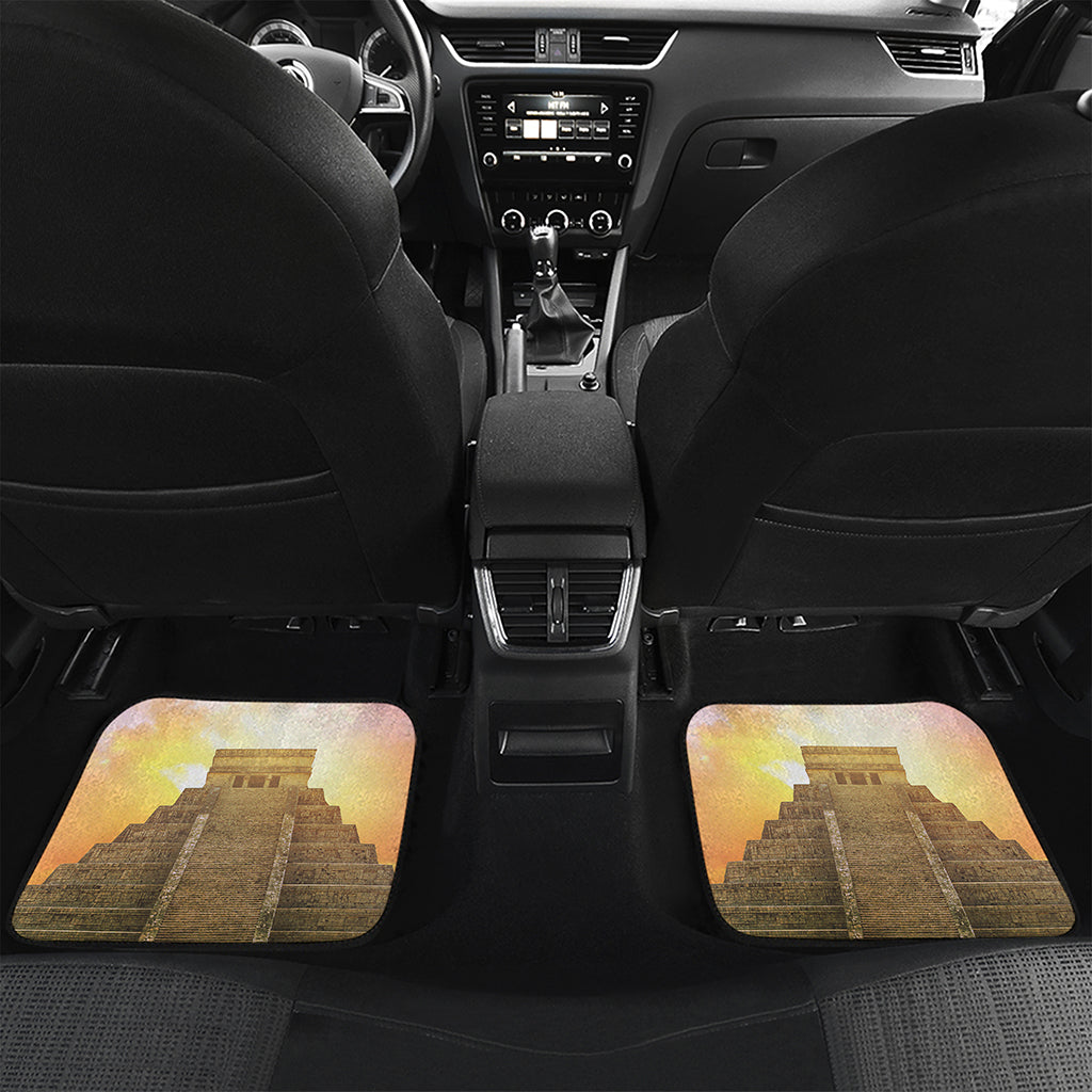 Mayan Civilization Print Front and Back Car Floor Mats