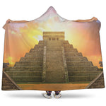 Mayan Civilization Print Hooded Blanket