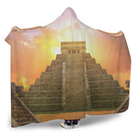 Mayan Civilization Print Hooded Blanket