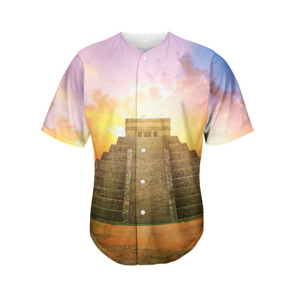 Mayan Civilization Print Men's Baseball Jersey