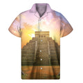 Mayan Civilization Print Men's Short Sleeve Shirt