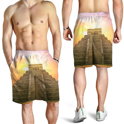 Mayan Civilization Print Men's Shorts