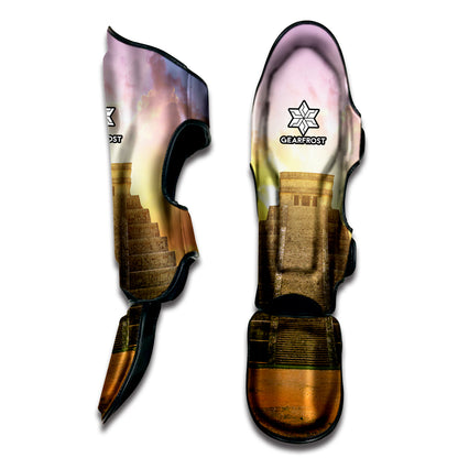 Mayan Civilization Print Muay Thai Shin Guard