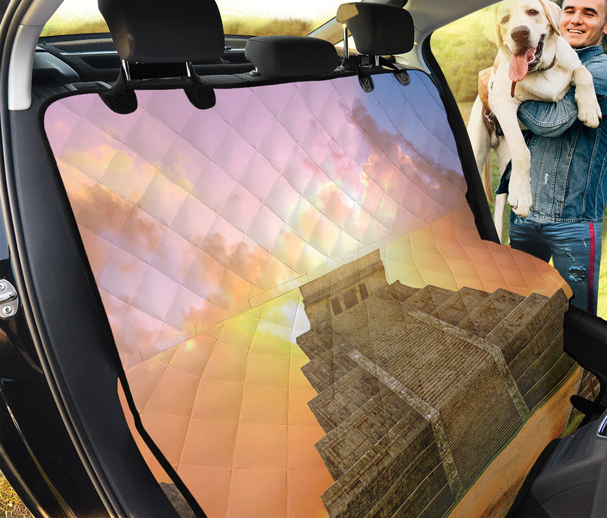 Mayan Civilization Print Pet Car Back Seat Cover