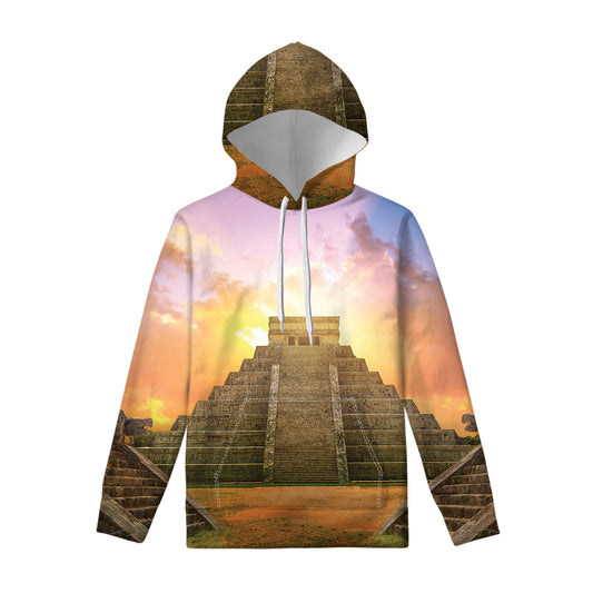 Mayan Civilization Print Pullover Hoodie