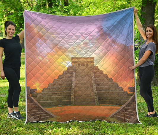 Mayan Civilization Print Quilt