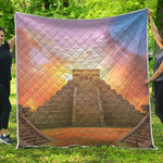 Mayan Civilization Print Quilt