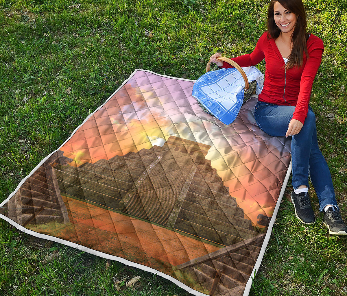 Mayan Civilization Print Quilt