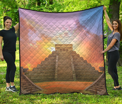 Mayan Civilization Print Quilt