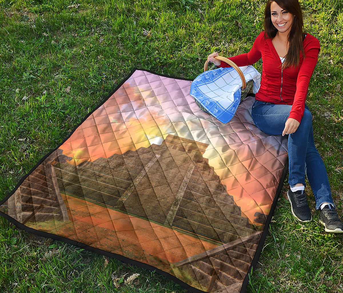 Mayan Civilization Print Quilt