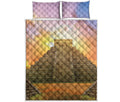 Mayan Civilization Print Quilt Bed Set