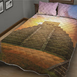 Mayan Civilization Print Quilt Bed Set