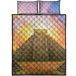Mayan Civilization Print Quilt Bed Set