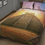 Mayan Civilization Print Quilt Bed Set