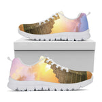 Mayan Civilization Print White Sneakers
