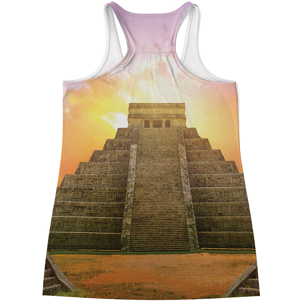 Mayan Civilization Print Women's Racerback Tank Top