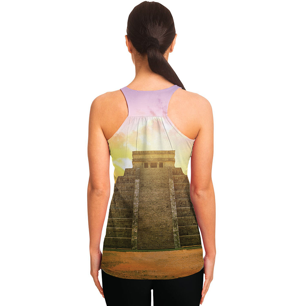 Mayan Civilization Print Women's Racerback Tank Top