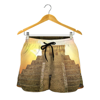 Mayan Civilization Print Women's Shorts