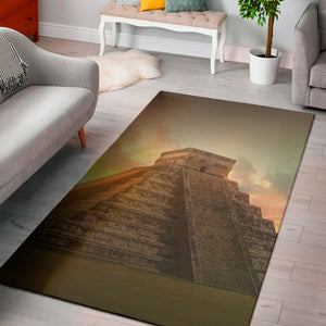 Mayan Pyramid Print Area Rug