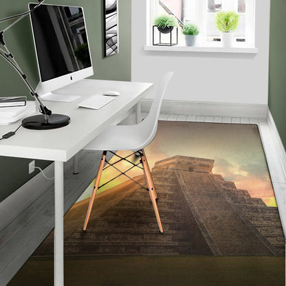 Mayan Pyramid Print Area Rug