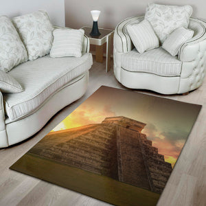 Mayan Pyramid Print Area Rug