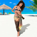 Mayan Pyramid Print Beach Sarong Wrap