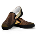Mayan Pyramid Print Black Slip On Sneakers