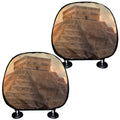 Mayan Pyramid Print Car Headrest Covers
