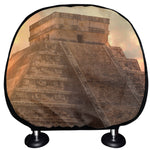 Mayan Pyramid Print Car Headrest Covers