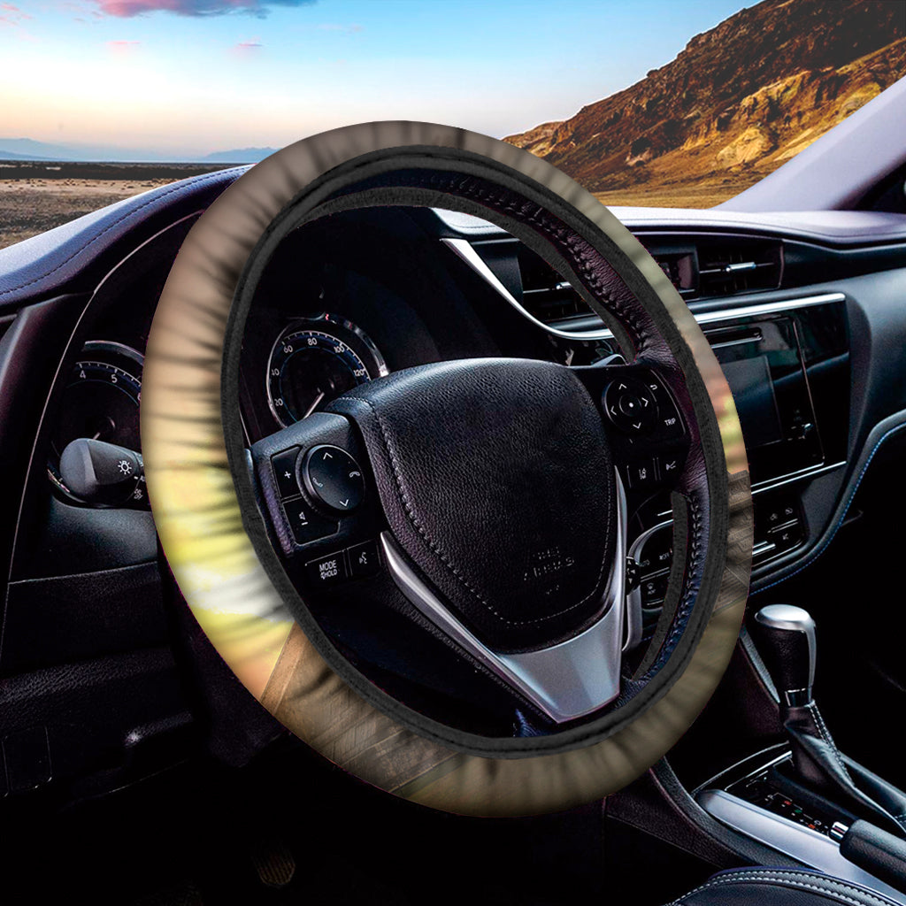 Mayan Pyramid Print Car Steering Wheel Cover