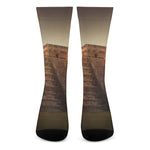 Mayan Pyramid Print Crew Socks