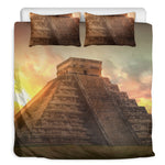 Mayan Pyramid Print Duvet Cover Bedding Set