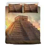 Mayan Pyramid Print Duvet Cover Bedding Set