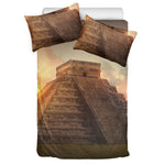 Mayan Pyramid Print Duvet Cover Bedding Set