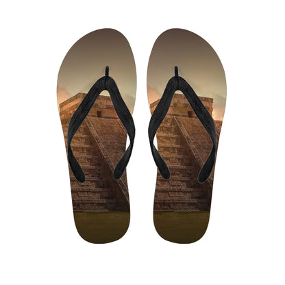Mayan Pyramid Print Flip Flops