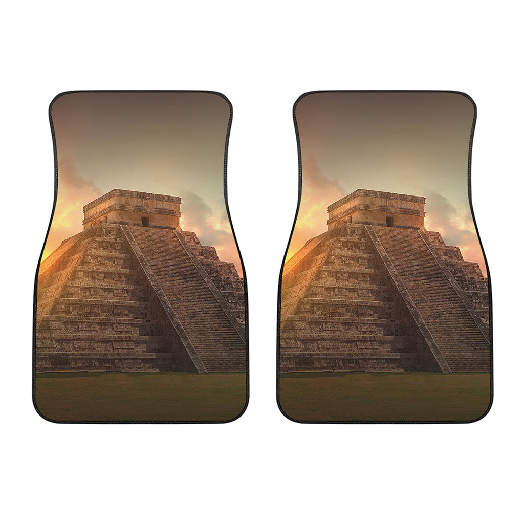 Mayan Pyramid Print Front Car Floor Mats
