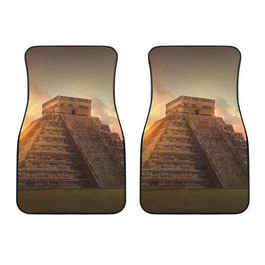 Mayan Pyramid Print Front Car Floor Mats