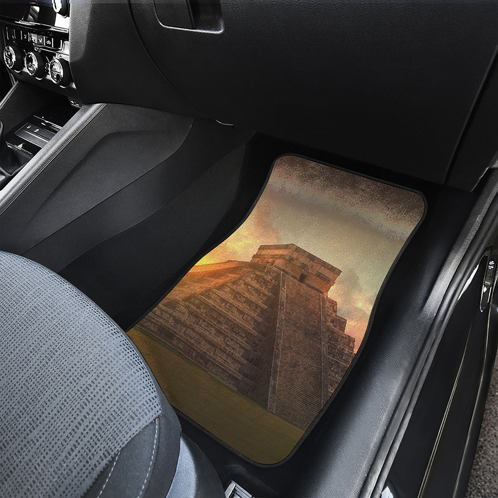 Mayan Pyramid Print Front Car Floor Mats