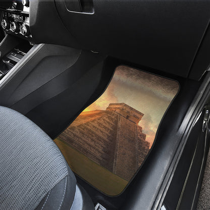 Mayan Pyramid Print Front Car Floor Mats