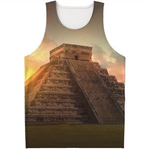 Mayan Pyramid Print Men's Tank Top