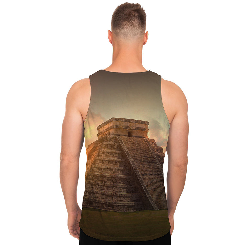 Mayan Pyramid Print Men's Tank Top