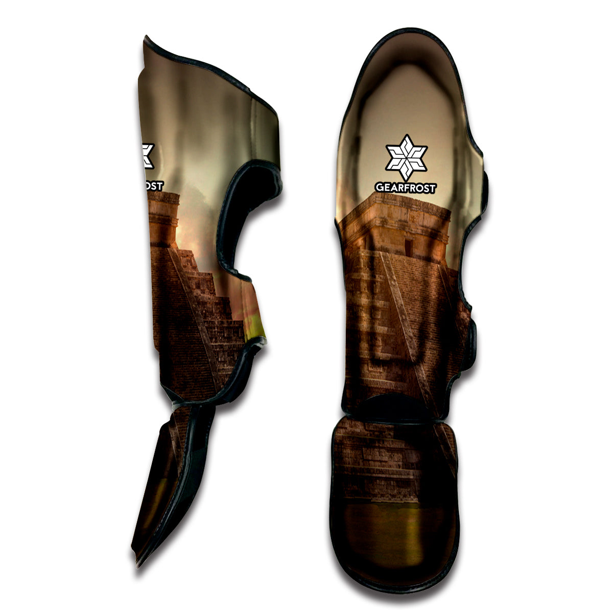 Mayan Pyramid Print Muay Thai Shin Guard