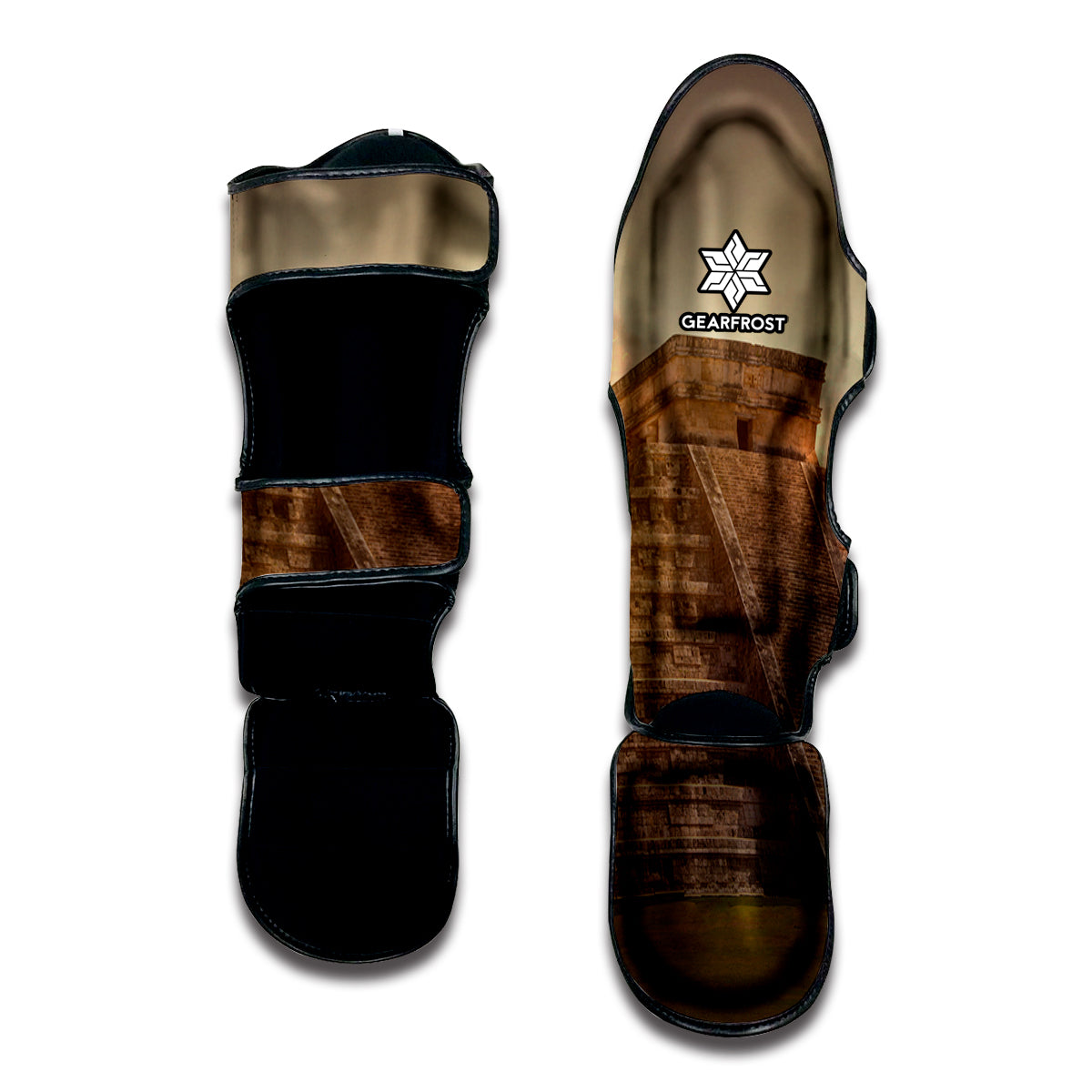 Mayan Pyramid Print Muay Thai Shin Guard