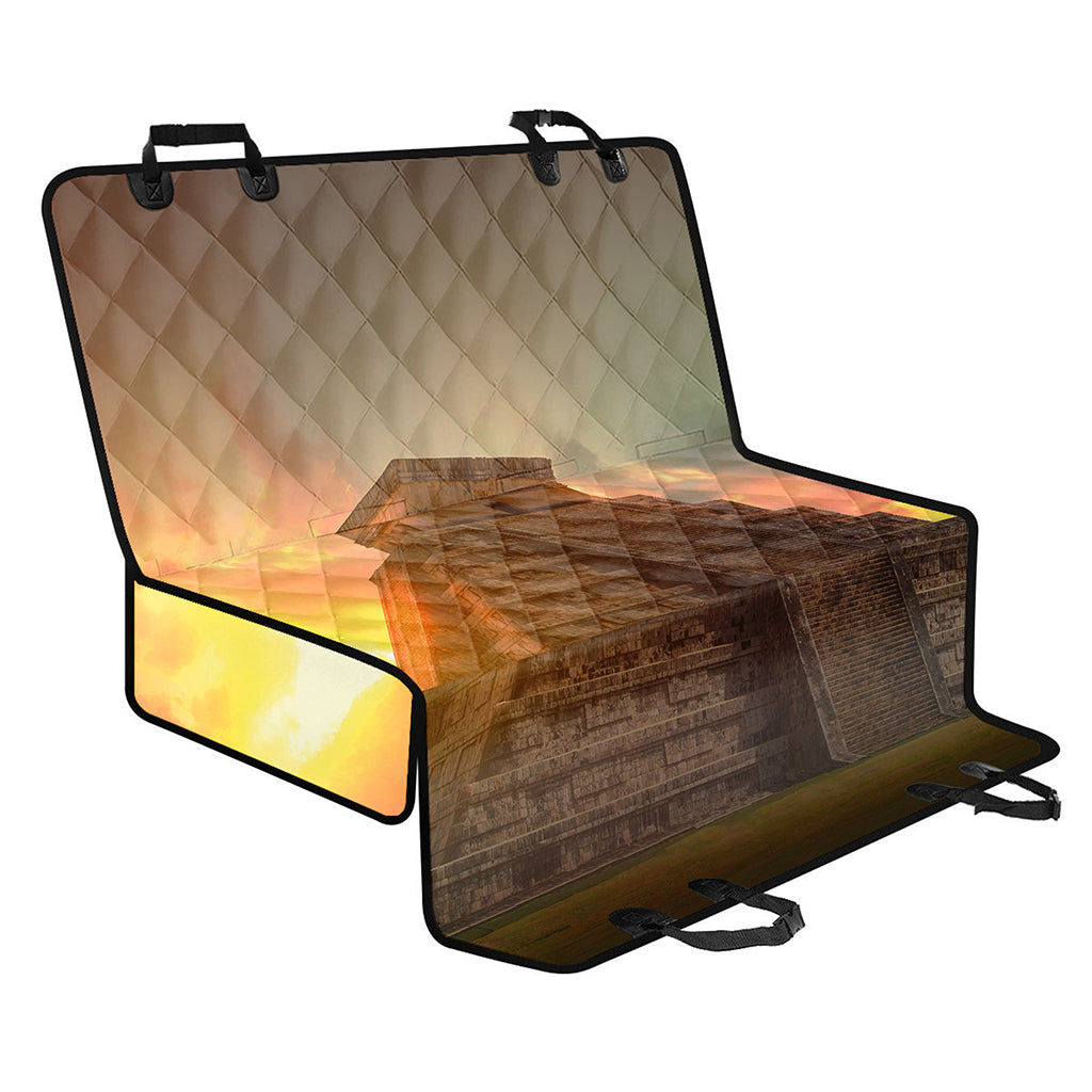 Mayan Pyramid Print Pet Car Back Seat Cover