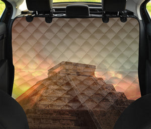 Mayan Pyramid Print Pet Car Back Seat Cover
