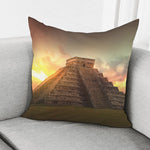 Mayan Pyramid Print Pillow Cover