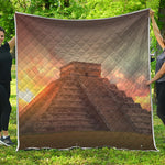 Mayan Pyramid Print Quilt